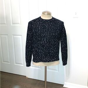 Forever 21 | Women’s Black White Specks Knit  Pullover Crewneck Sweater